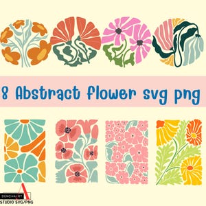 Abstract Flower SVG | Boho Floral Line Art | Minimalist Flower Clipart for Cricut and Printable Projects