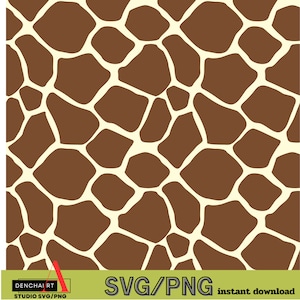 May include: A seamless pattern of brown giraffe spots on a cream background. The spots are irregular in shape and size, creating a natural and organic look.