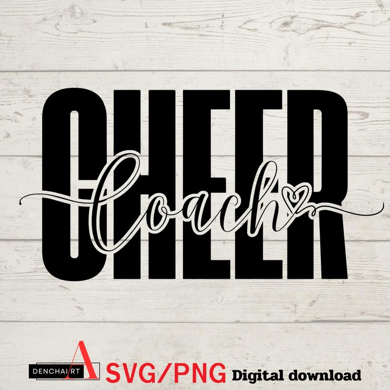 Coach In Cursive Cheer Coach SVG PNG: Cheerleader Cut File (digital Download) - Etsy