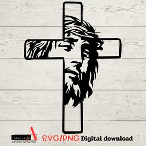 Jesus Cross SVG, Crucifix SVG, Christian Cross SVG, Cross Svg, Easter Svg, Religious Svg, Jesus Svg, Waymaker Svg, Faith Svg,Svg png File