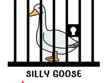 Silly Goose SVG PNG: Diseño de camiseta para Cricut (Descarga digital)