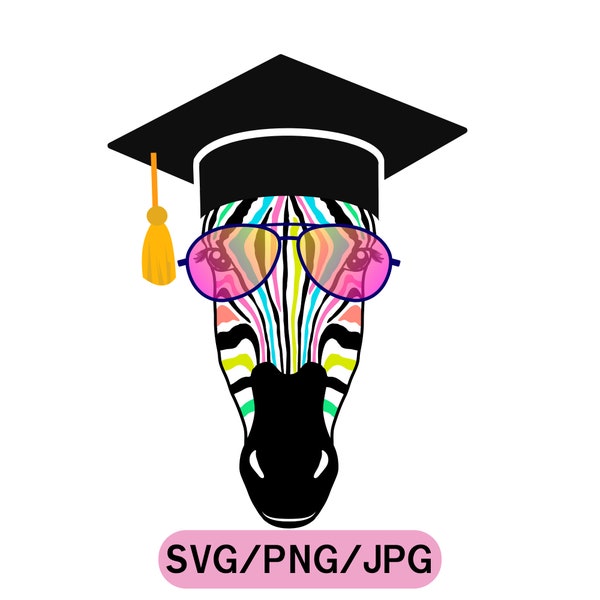 Zebra Graduation Cap SVG, Graduation Cap SVG, Graduation 2024,Zebra Graduate, Clipart, Vinyl Transfer, Senior,Cut File Cricut,Silhouette