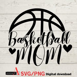 Basketball Mom Svg, Digital Basketball Mom Clipart, Printable Basketball Mom Svg for Shirts, Basketball Mom Png, Basketball Gifts for Mom