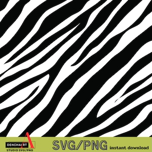 Zebraprint Svg, Zebrastrepen, Zebrahuidlijnen, Dierenprintpatroon. Bestand knippen Cricut, Png Vector, stencil, vinyl.