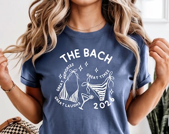 Téléchargement numérique de conception d'enterrement de vie de jeune fille personnalisée, le club Bach PNG SVG, graphique de la brigade de la mariée, conception de chemise de voyage de filles, plage de Bach