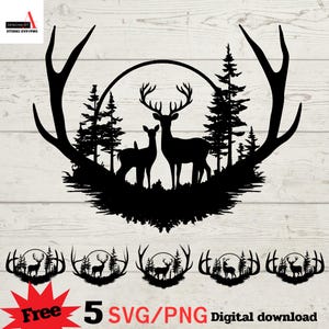 detailed Deer Head Svg, Whitetail Deer SVG, Big Buck Digital Download, Deer Hunting, Hunting SVG, Buck SVG, Deer Season, Hunting Design