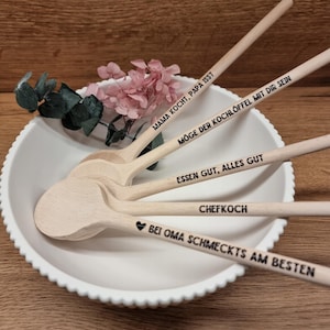 Cooking spoons with sayings I Wooden cooking spoons