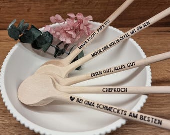 Cooking spoons with sayings I Wooden cooking spoons