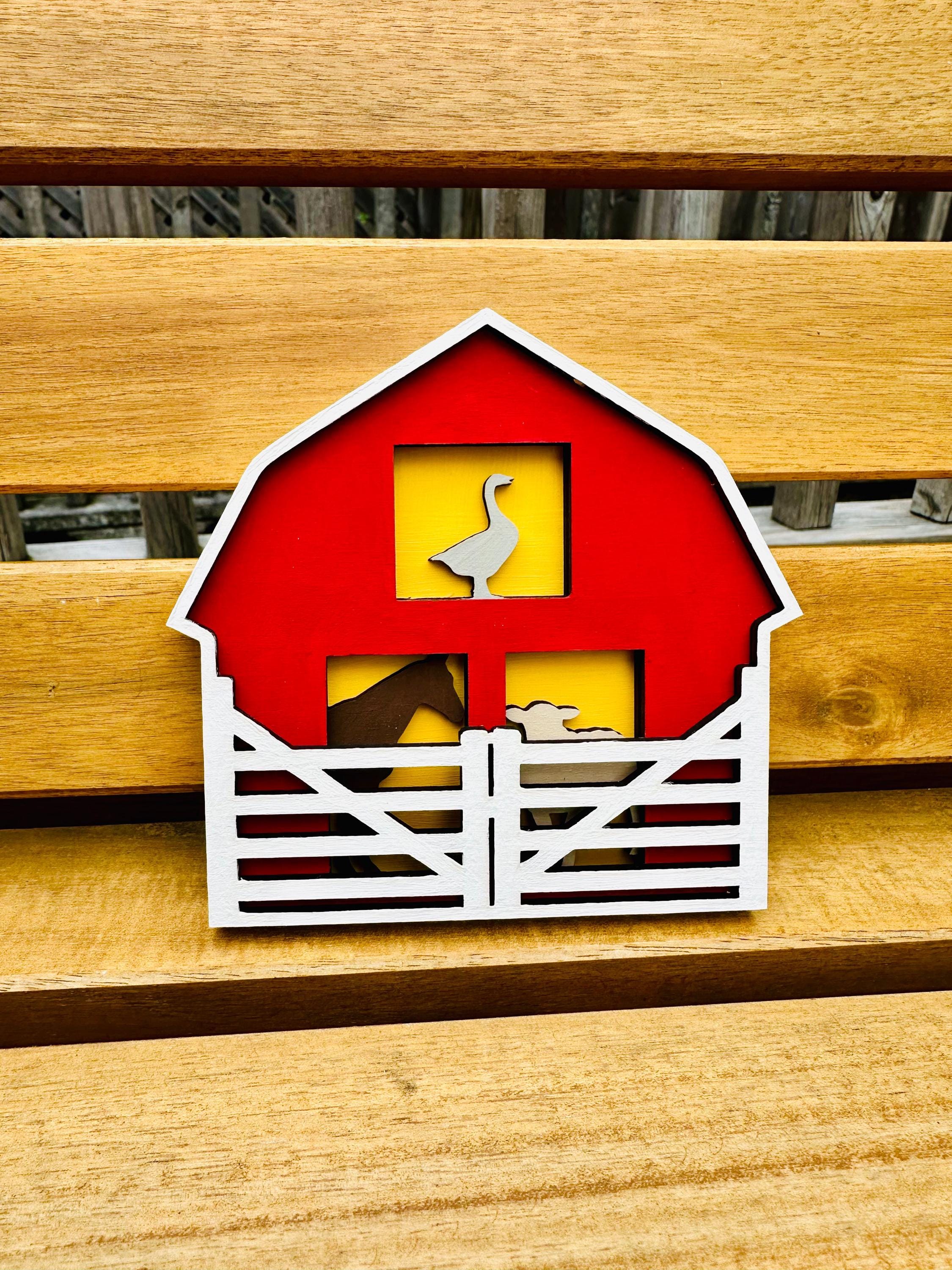 Wooden Farm Animals Craft Kit for Kids | Barnyard Art Activity | Paint ...