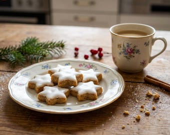 VIRAL German Christmas Stars Recipe – Authentic & Easy - Baking Dessert - Digital Download (PDF)