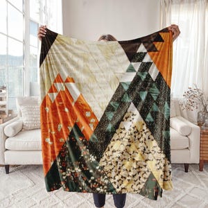Mountain Mosaic Quilt Pattern PDF | Modern Geometric Quilt | Beginner-Friendly Patchwork Pattern | Instant Download