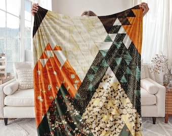 Mountain Mosaic Quilt Pattern: Geometric Patchwork (PDF Download)