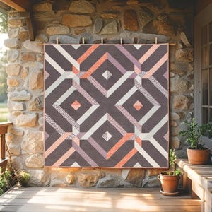 Easy Modern Quilt Pattern PDF | Modern Geometric Quilt | Beginner-Friendly | Digital Download | Multiple Sizes Included