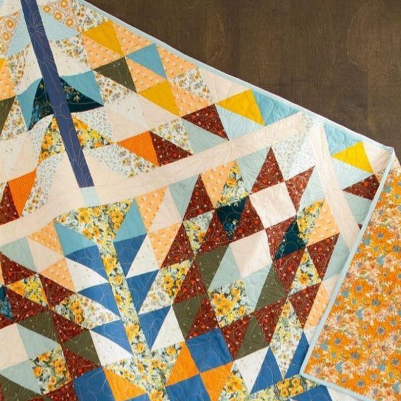 Crown Quilt Pattern PDF | Modern Geometric Quilt Design | Beginner ...