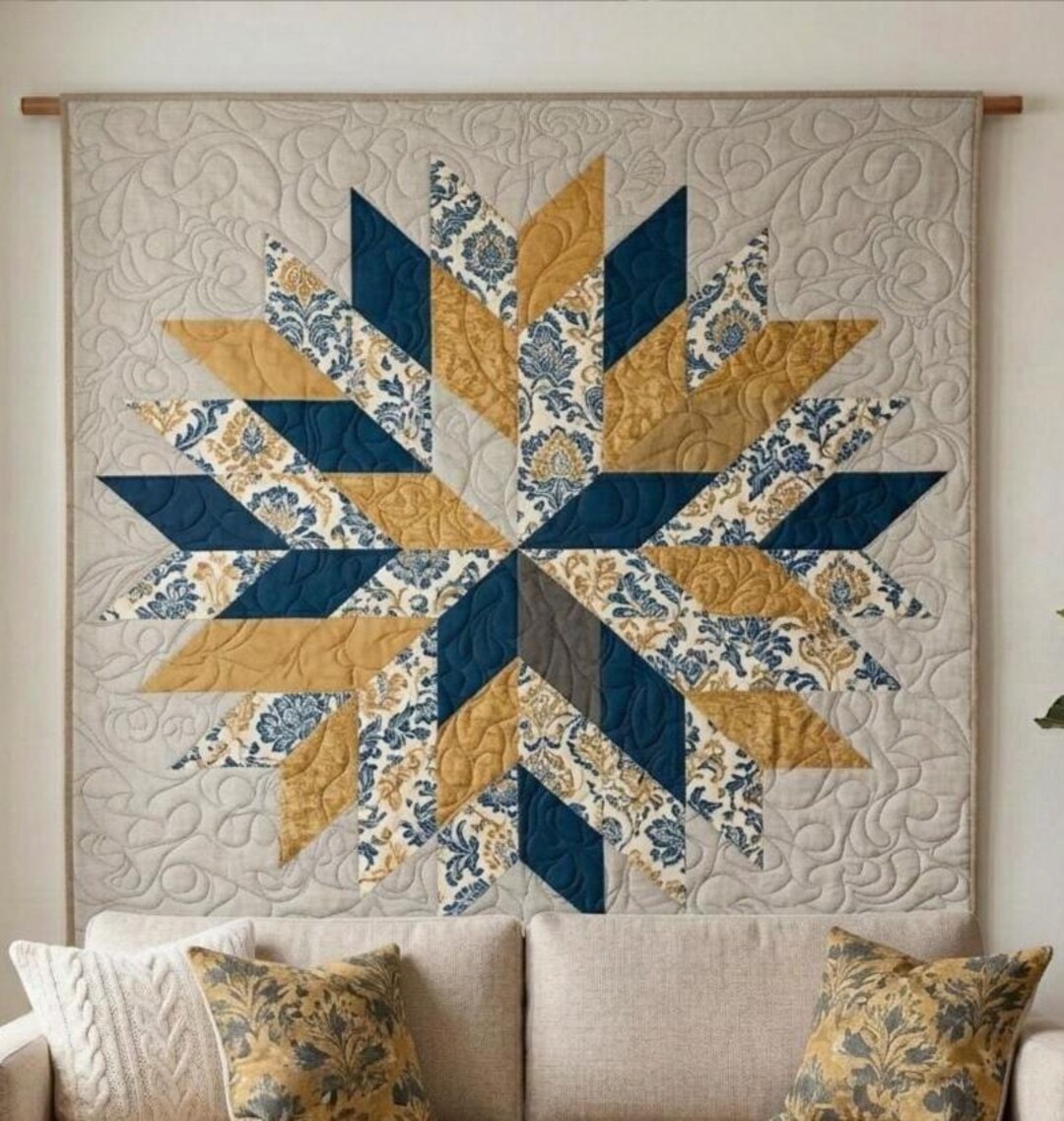 Floral Star Quilt Pattern – Modern Winter Patchwork Design (PDF ...