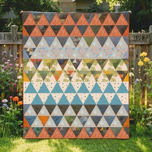 Mountain Trail Quilt Pattern| Modern Geometric Quilt | Beginner-Friendly Patchwork Pattern | Instant PDF Download