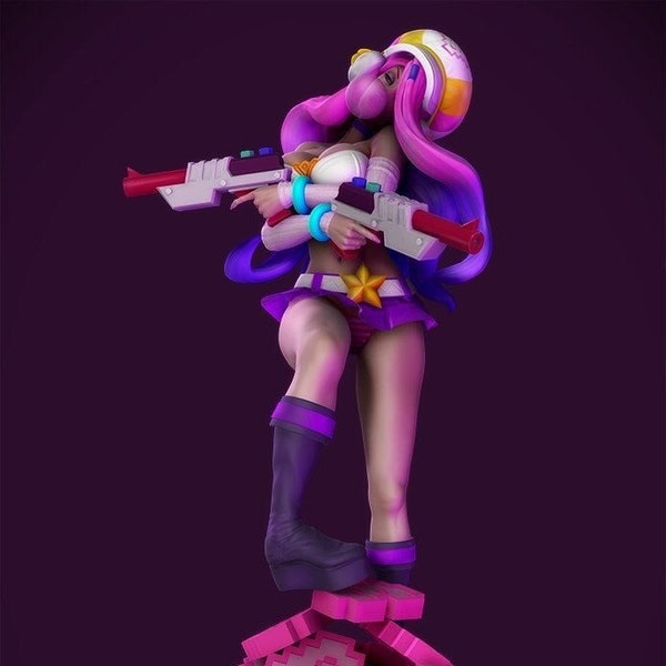 Miss Fortune SFW STL File, 3D Digital Printing STL File for 3D Printers, League of Legends Fan Art , Miniature and Figure, Games