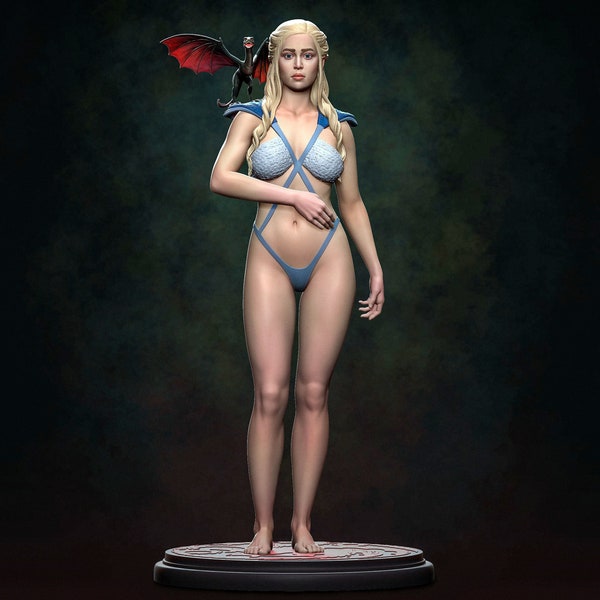 Daenerys Targaryen High quality STL File, 3D Digital Printing STL File for 3D Printers, Movie Characters, Games, Figures, Diorama 3D