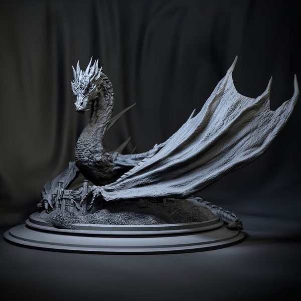 Smaug High quality STL File, 3D Digital Printing STL File for 3D Printers, Movie Characters, Games, Figures, Diorama 3D