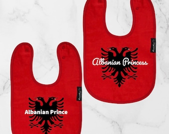 Baby slabber baby bib Albanian princess - Albanian prince - Albanian eagle