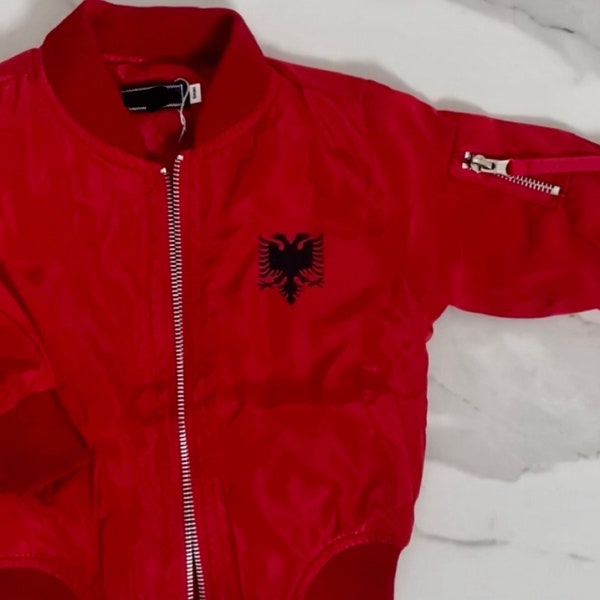 Baby child toddler bomber jacket Albania baby jacket Albanie Drake jacket inspired Albania