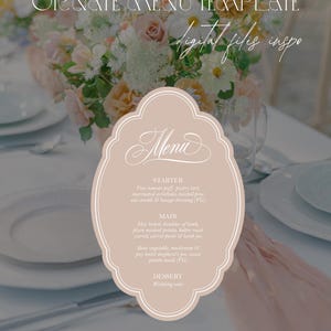 Ornate wedding menu digital files, Vintage romantic menus frame, Ornate shapes, SVG cut files, Marquee borders, Decorative frame, Old money image 6