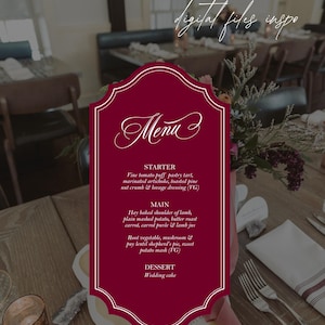 Ornate wedding menu digital files, Vintage romantic menus frame, Ornate shapes, SVG cut files, Marquee borders, Decorative frame, Old money image 5