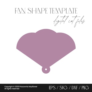 Fan blank digital file, Scalloped edge, Petal shape, Church wedding program, Order of the day, Menu template, Paddle hand fan, Flower shape