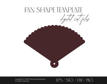 Fan blank digital file, Scalloped edge, Petal shape, Church wedding program, Order of the day, Menu template, Floral paddle hand fan