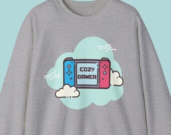 Cozy Gamer Sweatshirt: Unisex Cotton-Blend Gaming Crewneck