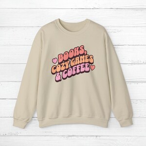 Cozy Gamer Sweatshirt | Cozy Gaming | Gamer Gifts | Cozy Gamer Aesthetic | Gifts for Gamers | Book Lover Gift | Gamer Girl Sand