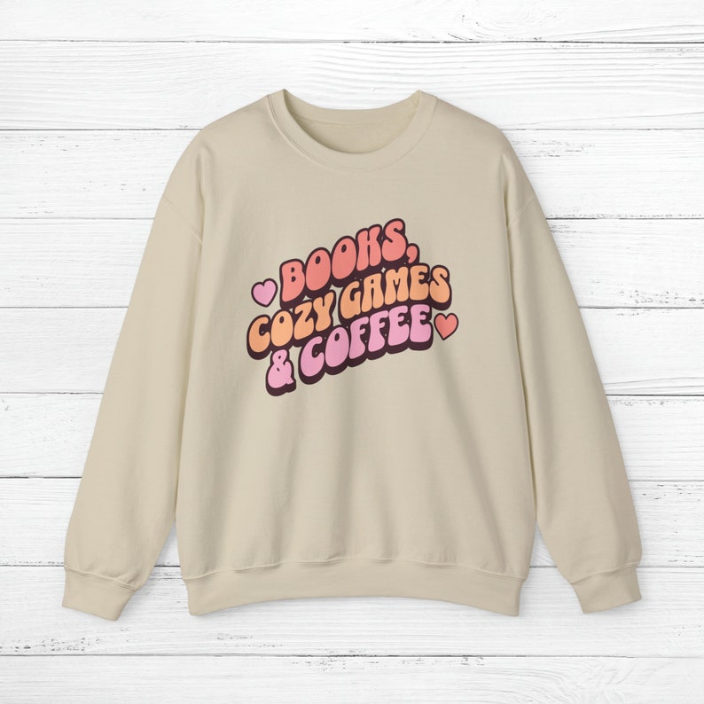 Cozy Gamer Sweatshirt | Cozy Gaming | Gamer Gifts | Cozy Gamer Aesthetic | Gifts for Gamers | Book Lover Gift | Gamer Girl Sand
