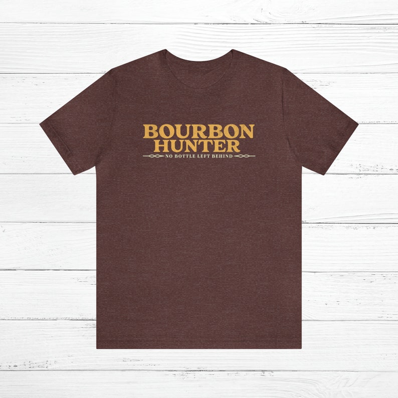 Bourbon Hunter T-Shirt: Kentucky Whiskey Lover Gift Heather Maroon