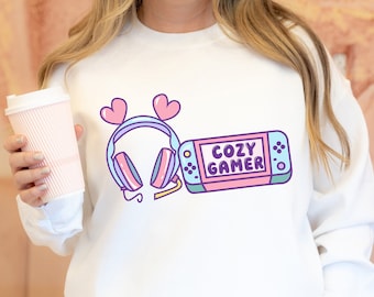 Cozy Gamer Sweatshirt: Unisex Cotton-Blend Crewneck