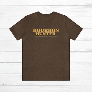 Bourbon Hunter T-Shirt: Kentucky Whiskey Lover Gift Heather Brown