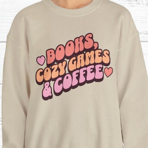 Cozy Gamer Sweatshirt | Cozy Gaming | Gamer Gifts | Cozy Gamer Aesthetic | Gifts for Gamers | Book Lover Gift | Gamer Girl image 5