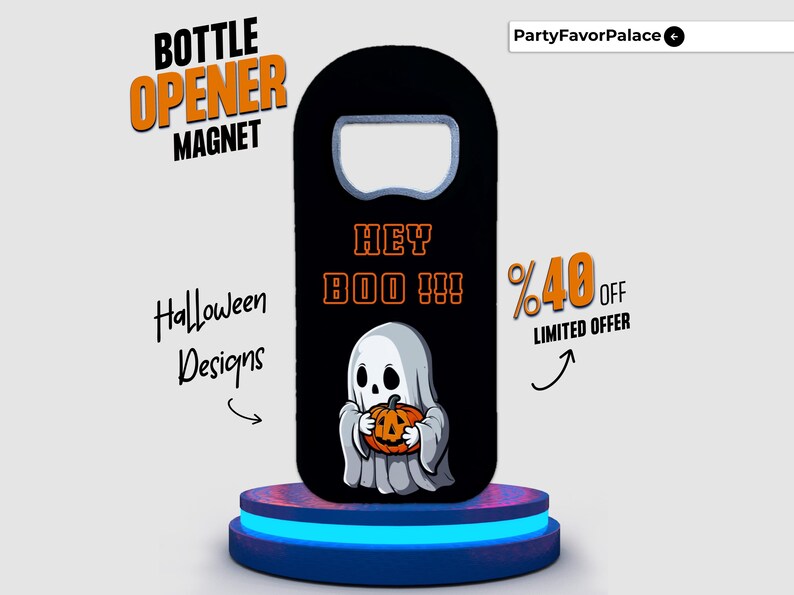 Custom Halloween Bottle Opener Magnet: Spooky Party Favors image 8