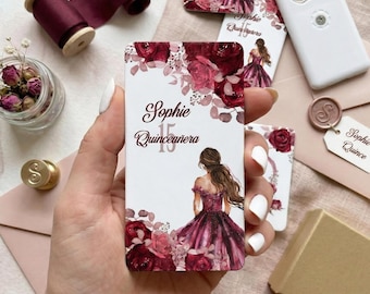 Personalized Quinceanera Magnet Favor: Bottle Opener, Royal Blue Gift
