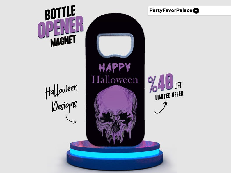 Custom Halloween Bottle Opener Magnet: Spooky Party Favors image 5