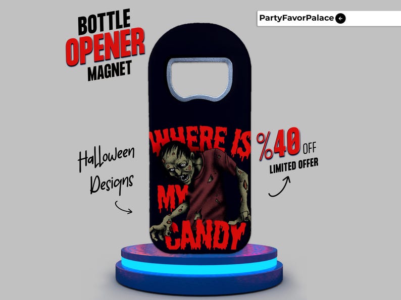 Custom Halloween Bottle Opener Magnet: Spooky Party Favors image 14