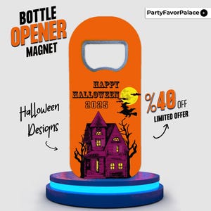 Custom Halloween Bottle Opener Magnet: Spooky Party Favors image 12