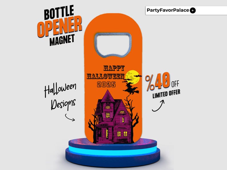 Custom Halloween Bottle Opener Magnet: Spooky Party Favors image 12