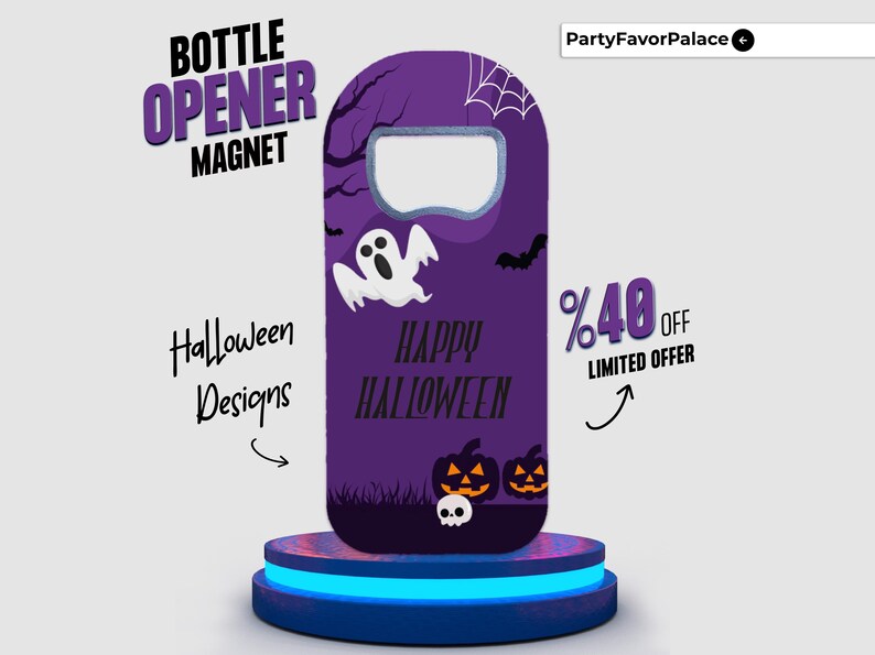 Custom Halloween Bottle Opener Magnet: Spooky Party Favors image 9