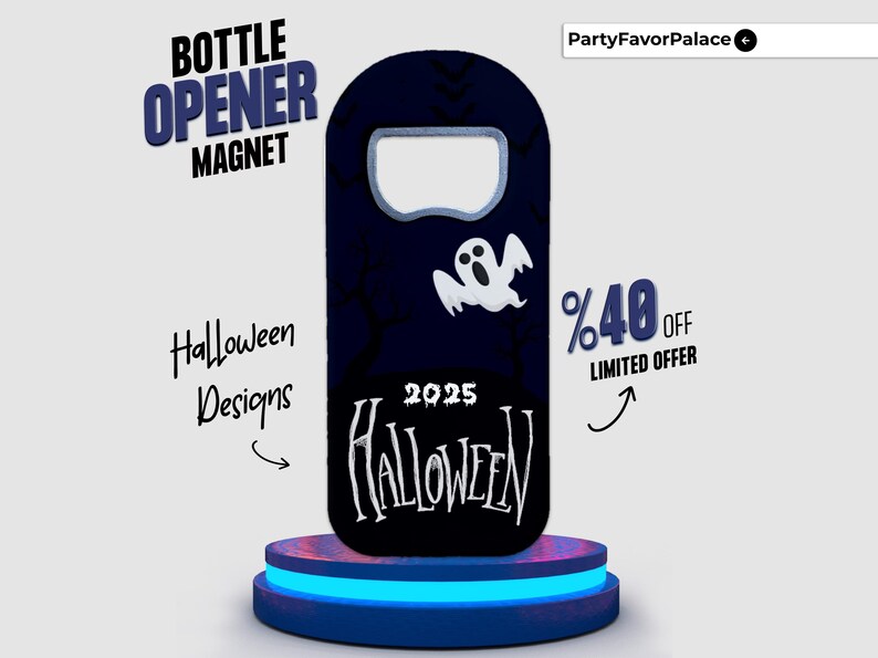 Custom Halloween Bottle Opener Magnet: Spooky Party Favors image 7
