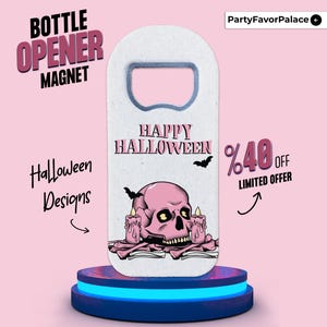 Custom Halloween Bottle Opener Magnet: Spooky Party Favors image 13