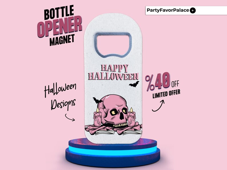 Custom Halloween Bottle Opener Magnet: Spooky Party Favors image 13