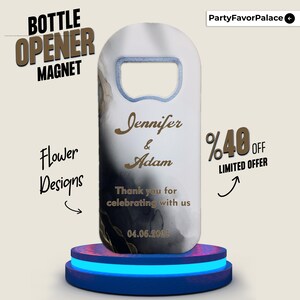 トロピカルウェディングの記念品：カスタムボトルオープナーマグネットのお土産 画像 7