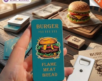 Promotional Burger Gift, Customizable Advertising Magnet, Restaurant Marketing, Customer Giveaway Gifts, Businnes Favors
