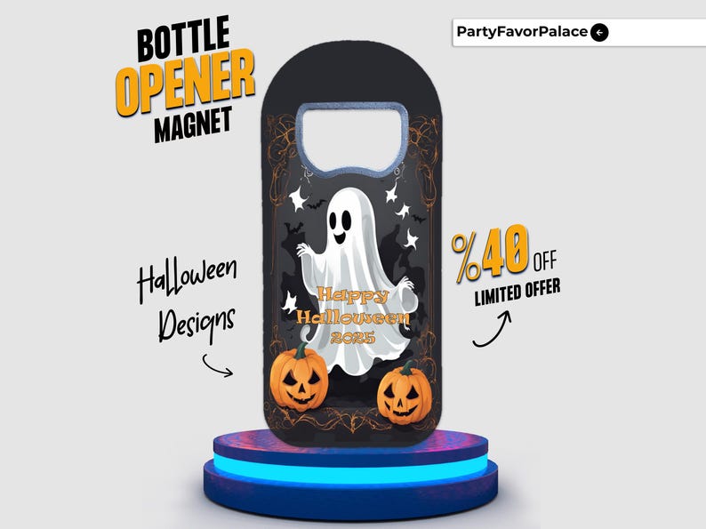Custom Halloween Bottle Opener Magnet: Spooky Party Favors image 11