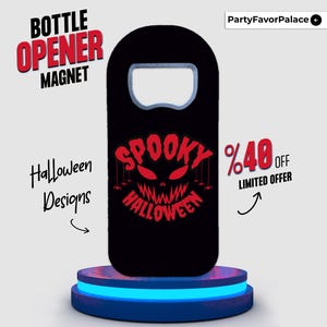 Custom Halloween Bottle Opener Magnet: Spooky Party Favors image 4